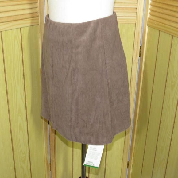 Halara Cocoa Brown Corduroy Back Zip Mini Skirt Skort Size Small NWT - Picture 6 of 9